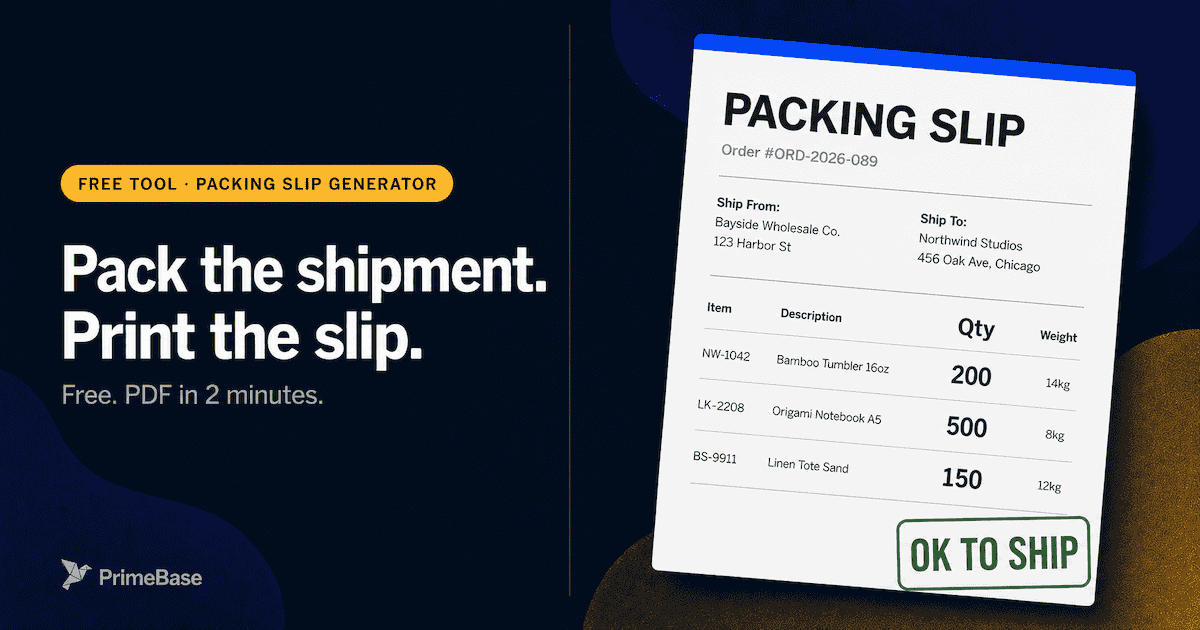 Packing Slip Generator
